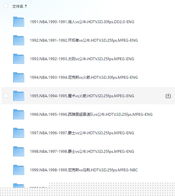 美国职业篮球联赛【NBA总决赛】 (1991-2021)中英解说 无字1080P+720P【861.9GB】