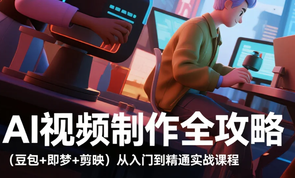 【课程】AI视频制作全攻略  （豆包+即梦+剪映）从入门到精通实战课程 mp4  [8.7GB]